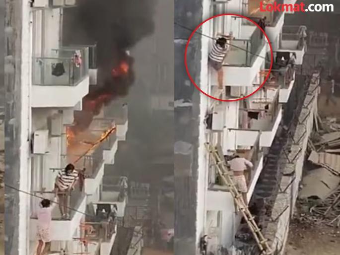 Video: Fire breaks out in girls' hostel, girl falls in hurry to get off; incident caught on camera | Video: मुलींच्या वसतिगृहाला लागली आग, घाईत उतरायला गेली अन् तरुणी कोसळली; घटना कॅमेऱ्यात कैद Video: Fire breaks out in girls' hostel, girl falls in hurry to get off; incident caught on camera | Video: मुलींच्या वसतिगृहाला लागली आग, घाईत उतरायला गेली अन् तरुणी कोसळली; घटना कॅमेऱ्यात कैद