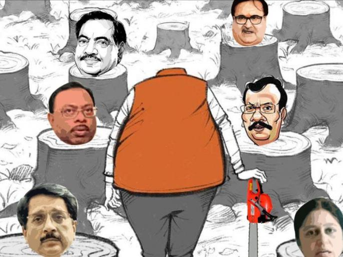 NCP's cartoon on CM devendra fadanvis on aaray forest | ... 'इथं माझंच जंगलराज', खडसेंच्या उमेदवारीवरुन राष्ट्रवादीच्या व्यंगचित्रातून मुख्यमंत्री टार्गेट NCP's cartoon on CM devendra fadanvis on aaray forest | ... 'इथं माझंच जंगलराज', खडसेंच्या उमेदवारीवरुन राष्ट्रवादीच्या व्यंगचित्रातून मुख्यमंत्री टार्गेट