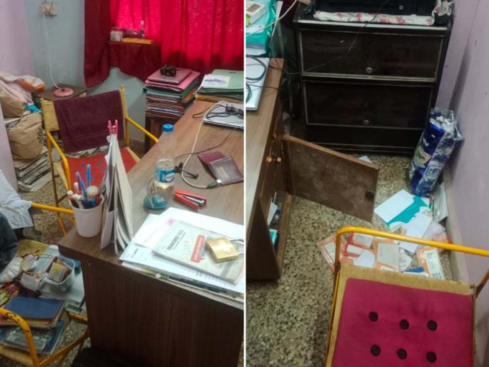 Thieves broke into 12 offices in the main building in the city, causing a sensation due to the theft in the crowded place  | चोरट्यानी फोडली शहरातील मुख्य इमारतीतील 12 कार्यालये, गजबजलेल्या ठिकाणी झालेल्या चोरीमुळे खळबळ  Thieves broke into 12 offices in the main building in the city, causing a sensation due to the theft in the crowded place  | चोरट्यानी फोडली शहरातील मुख्य इमारतीतील 12 कार्यालये, गजबजलेल्या ठिकाणी झालेल्या चोरीमुळे खळबळ