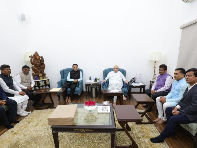 st will get reservation amit shah clear testimony to the delegation led by cm pramod sawant | एसटींना आरक्षण मिळणारच! अमित शाहांची मुख्यमंत्र्यांच्या नेतृत्वाखालील शिष्टमंडळाला स्पष्ट ग्वाही st will get reservation amit shah clear testimony to the delegation led by cm pramod sawant | एसटींना आरक्षण मिळणारच! अमित शाहांची मुख्यमंत्र्यांच्या नेतृत्वाखालील शिष्टमंडळाला स्पष्ट ग्वाही