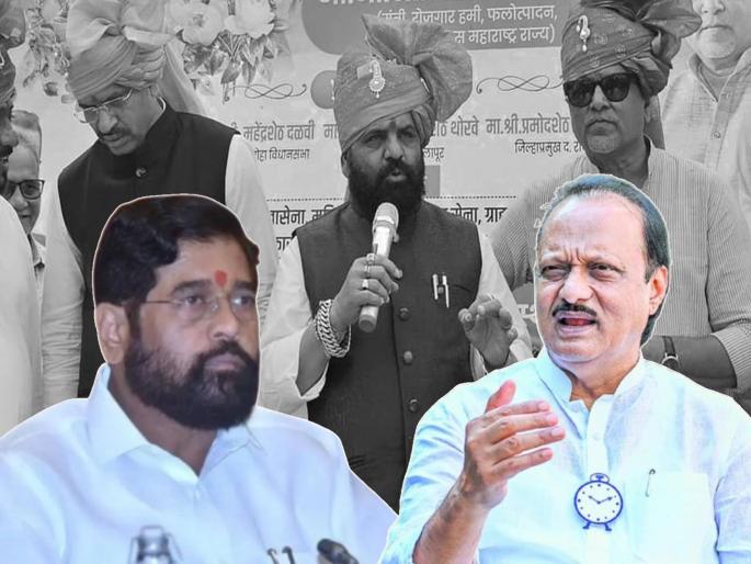 Raigad Guardian Minister Controversy - Suraj Chavan of Ajit Pawar NCP criticism of Eknath Shinde Shiv Sena minister Bharat Gogavale and MLA | शिंदेसाहेब, या  'थ्री इडियट्स'ला आवरा; राष्ट्रवादीची शिवसेना आमदारांवर बोचरी टीका Raigad Guardian Minister Controversy - Suraj Chavan of Ajit Pawar NCP criticism of Eknath Shinde Shiv Sena minister Bharat Gogavale and MLA | शिंदेसाहेब, या  'थ्री इडियट्स'ला आवरा; राष्ट्रवादीची शिवसेना आमदारांवर बोचरी टीका