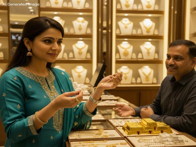 Gold prices fall again 25 sept 2025 what is the price of 10 grams of gold Silver has become expensive | सोन्याच्या दरात पुन्हा घसरण, १० ग्रॅम सोन्याची किंमत किती? चांदी महागली