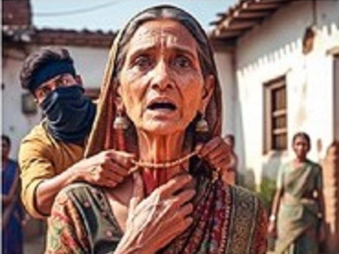 The old man neck was stretched saying that he would share the golden biscuits in satara | Satara Crime: सोन्याची बिस्किटे वाटून घेऊ म्हणत वृद्धेचे गंठण लांबविले The old man neck was stretched saying that he would share the golden biscuits in satara | Satara Crime: सोन्याची बिस्किटे वाटून घेऊ म्हणत वृद्धेचे गंठण लांबविले