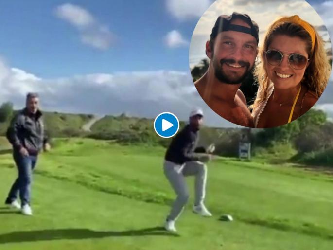 Moment golfer ‘almost kills’ girlfriend by whacking her with ball as she films him swings svg | Video : सोशल डिस्टन्सिंग राखून सराव करताना गोल्फपटूनं केलं गर्लफ्रेंडला जखमी Moment golfer ‘almost kills’ girlfriend by whacking her with ball as she films him swings svg | Video : सोशल डिस्टन्सिंग राखून सराव करताना गोल्फपटूनं केलं गर्लफ्रेंडला जखमी