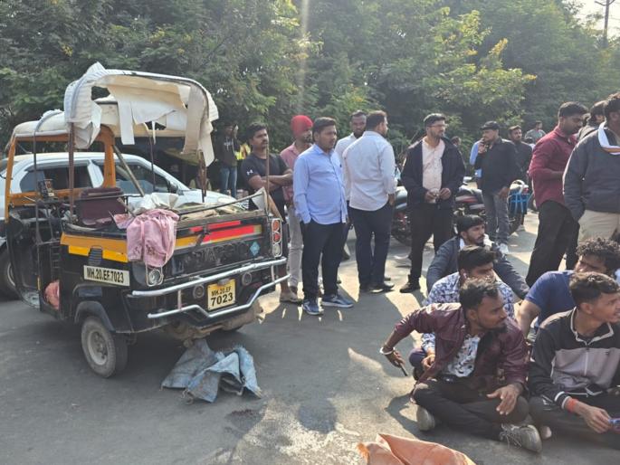 A rickshaw transporting beef was vandalized near Chhatrapati Sambhajinagar, and go rakshaks blocked the road. | छत्रपती संभाजीनगरजवळ गोमांसाची वाहतूक करणाऱ्या रिक्षाची तोडफोड, गोरक्षकांचा रस्तारोको