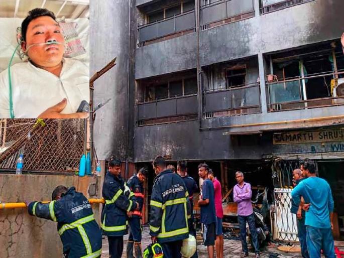 A resident gave information regarding the fire in Goregaon | 'आग लागली अन् इमारतीतच बेशुद्ध झालो' A resident gave information regarding the fire in Goregaon | 'आग लागली अन् इमारतीतच बेशुद्ध झालो'