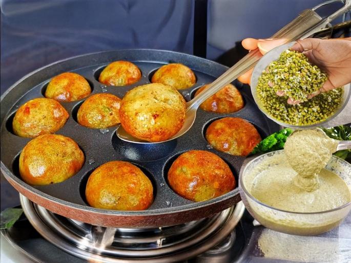 How to make fluffy hirvya mugache appe green moong dal appes at Home Healthy breakfast recipes for kids and adults Protein-rich Indian breakfast using green moong dal | वाटीभर हिरव्या मुगाचे करा अप्पे, सकाळचा नाश्ता होईल पौष्टिक, २ टिप्स- अप्पे फुगतील टम्म-चिकटणारही नाही