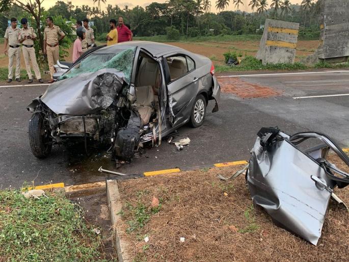 Two Navy officers killed in car accident in Goa: one critically injured | कार अपघातात गोव्यात नौदलाचे दोन अधिकारी ठार: एकजण गंभीर जखमी Two Navy officers killed in car accident in Goa: one critically injured | कार अपघातात गोव्यात नौदलाचे दोन अधिकारी ठार: एकजण गंभीर जखमी