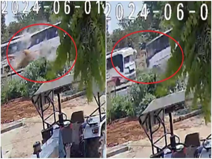 Gujarat 3 people died in collision between two buses on Modasa Malpur highway in Aravalli | बाईकस्वाराच्या नादात दोन लक्झरी बसची समोरासमोर धडक; तिघांचा मृत्यू, ३० जखमी Gujarat 3 people died in collision between two buses on Modasa Malpur highway in Aravalli | बाईकस्वाराच्या नादात दोन लक्झरी बसची समोरासमोर धडक; तिघांचा मृत्यू, ३० जखमी