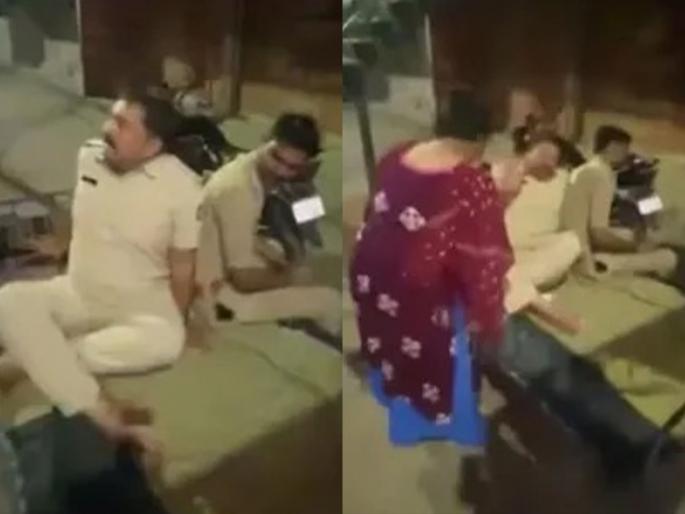 Murder happened at a short distance Gujarat policemen kept sleeping video viral | VIDEO: कायदा सुव्यवस्था वेशीवर; हाकेच्या अंतरावर हत्या झाली अन् पोलीस काढत होते झोप Murder happened at a short distance Gujarat policemen kept sleeping video viral | VIDEO: कायदा सुव्यवस्था वेशीवर; हाकेच्या अंतरावर हत्या झाली अन् पोलीस काढत होते झोप