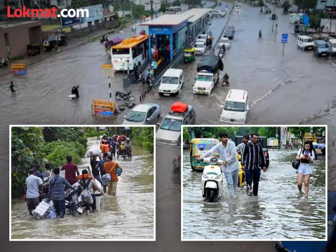 gujarat 3 people died 7 missing due to heavy rains waterlogging in vadodara | गुजरातमध्ये मुसळधार पावसाचे थैमान; सखल भागात साचलं पाणी, तिघांचा मृत्यू, ७ जण बेपत्ता gujarat 3 people died 7 missing due to heavy rains waterlogging in vadodara | गुजरातमध्ये मुसळधार पावसाचे थैमान; सखल भागात साचलं पाणी, तिघांचा मृत्यू, ७ जण बेपत्ता
