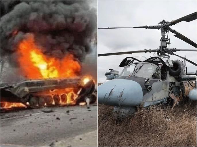 Russia Ukraine War Russia Ukraine Conflict Ukraine says 30 russian tanks 130 armored vehicles 5 aircraft and 6 helicopters destroyed | Russia Ukraine War: युक्रेनचा मोठा दावा; रशियाचे 30 टँक उद्ध्वस्त, 7 एयरक्राफ्ट, 6 हेलिकॉप्टर पाडले, 25 सैनिकही सरेंडर 