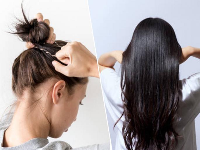 Does tying your hair every day stop hair growth Best way to keep hair for faster growth tied or open | Hair Growth Tips : झपाट्याने वाढतील केस! पण बांधून ठेवले तर की मोकळे सोडले तर? सोपा फॉर्म्युला...
