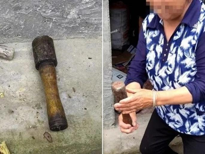 China woman uses hand grenade as a hammer for 20 years | हातोडा समजून ज्याचा २० वर्ष केला वापर, तो निघाला बॉम्ब; महिला त्याने तोडत होती अक्रोड! China woman uses hand grenade as a hammer for 20 years | हातोडा समजून ज्याचा २० वर्ष केला वापर, तो निघाला बॉम्ब; महिला त्याने तोडत होती अक्रोड!