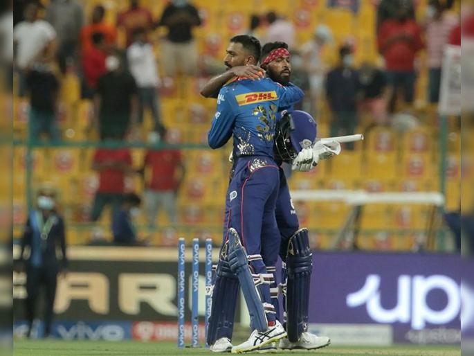 IPL 2021 , MI vs PBKS Match Highlights : Kieron Pollard, Hardik Pandya and Saurabh Tiwary star as MI end 3-match losing streak | IPL 2021 , MI vs PBKS Match Highlights : एकाच सामन्यात सर्व योग जुळून आले; गोलंदाजांची कमाल, हार्दिकचा फॉर्म अन् संपवला पराभवाचा काळ