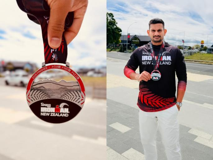 Hardik Patil completes 43rd 'Ironman' competition; equals Kaustubh Radkar's record! | हार्दिक पाटील यांची ४३ वी 'आयर्नमॅन' स्पर्धा पूर्ण; कौस्तुभ राडकरांच्या विक्रमाशी केली बरोबरी ! Hardik Patil completes 43rd 'Ironman' competition; equals Kaustubh Radkar's record! | हार्दिक पाटील यांची ४३ वी 'आयर्नमॅन' स्पर्धा पूर्ण; कौस्तुभ राडकरांच्या विक्रमाशी केली बरोबरी !