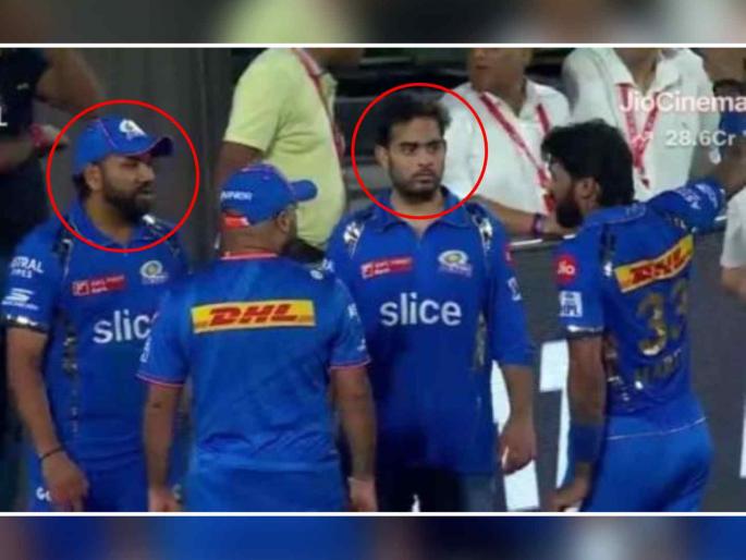 IPL 2024 Mumbai Indians Hardik Pandya Rohit Sharma Akash Ambani discussion Photo Viral fans indicates change in captaincy | IPL 2024: Mumbai Indians मोठा निर्णय घेणार? रोहित-हार्दिक-आकाश अंबानीचा फोटो Viral, चर्चांना उधाण