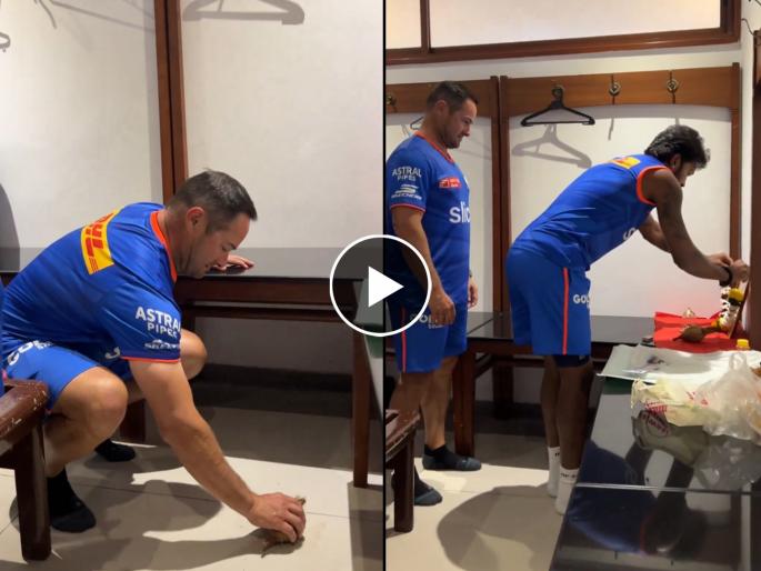 Captain Hardik Pandya joins Mumbai Indians ahead of IPL 2024, performs puja in dressing room, Video  | आला रे आला, हार्दिक आला! देवाची पूजा करून पांड्याने Mumbai Indians ची सूत्र घेतली हाती