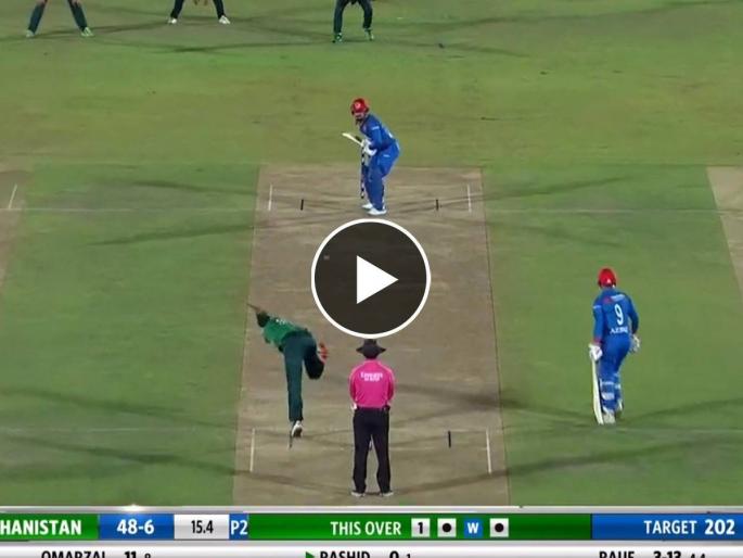 Haris Rauf cleans up Rashid Khan with a 146kmph delivery in afg vs pak 1st odi match  | PAK vs AFG : चेंडू टाकला की गोळी! पाकिस्तानी गोलंदाजाच्या वेगासमोर राशिद खान 'चीतपट'
