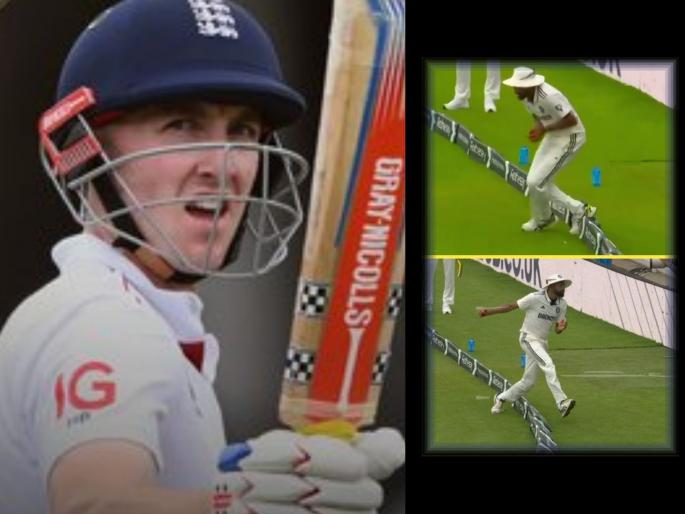IND vs ENG 5th Test Day 4 Harry Brook Brings Up His Tenth Test Century After Mohammed Siraj takes the catch but then stumbles over the boundary At The Oval | IND vs ENG : ...अन् सिराजनं कॅच घेऊन दिलेला 'तो' सिक्सर Harry Brook नं सेंच्युरीत बदलला!