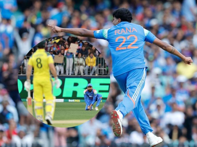 IND vs AUS 3rd ODI Harshit Rana Took Wicket After Rohit Sharma Brief Discussion And Changed Field Position Hitman 100 Catches As Fielder For India In ODI | IND vs AUS : हिटमॅन रोहितचं 'शतक'! फिल्डिंग लावून ऑस्ट्रेलियन फलंदाजाचा केला 'करेक्ट कार्यक्रम'