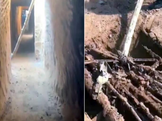 Visuals from a tunnel dug by Naxalites to be used as a bunker, in Dantewada, Chhattisgarh | हमासमधील दहशतवाद्यांची ट्रिक छत्तीसगडच्या नक्षलवाद्यांनी वापरली; पोलिसांकडून सुरुंग उद्धवस्त Visuals from a tunnel dug by Naxalites to be used as a bunker, in Dantewada, Chhattisgarh | हमासमधील दहशतवाद्यांची ट्रिक छत्तीसगडच्या नक्षलवाद्यांनी वापरली; पोलिसांकडून सुरुंग उद्धवस्त