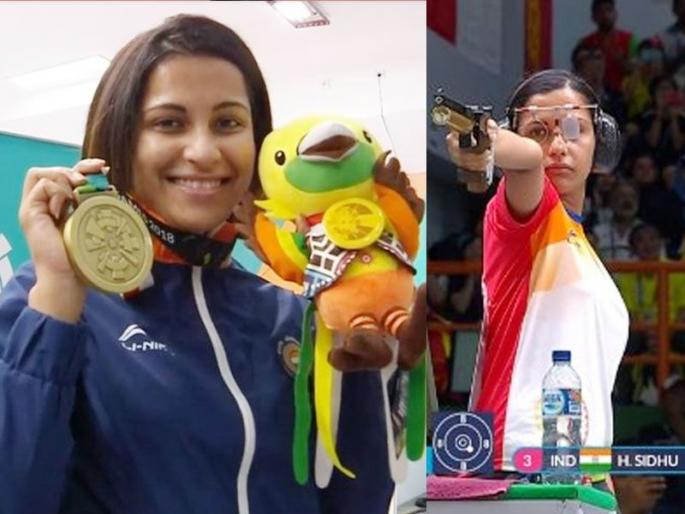 Women's 10m air pistol finals: Heena Sidhu wins bronze medal | Asian Games 2018: नेमबाज हिना सिद्धूची 'कांस्य'कमाई, भारताला २३ वं पदक Women's 10m air pistol finals: Heena Sidhu wins bronze medal | Asian Games 2018: नेमबाज हिना सिद्धूची 'कांस्य'कमाई, भारताला २३ वं पदक