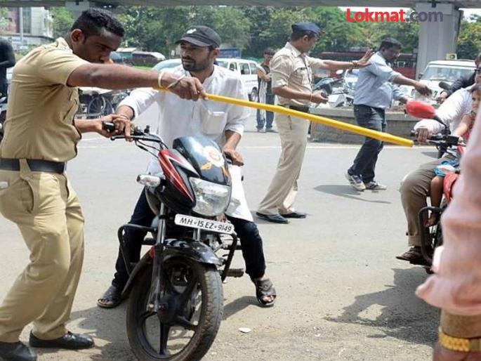 Only order of helmet force, good in the name of action! | हेल्मेटसक्तीचा केवळ आदेश, कारवाईच्या नावानं चांगभलं!