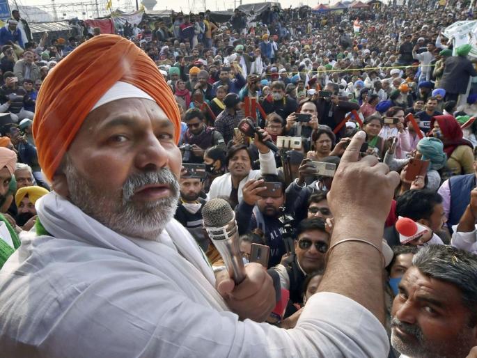 Farmer Protest: Promises! Modi government will not bow before the world; Rakesh Tikait's appeal | वचन देतो! मोदी सरकारची मान जगासमोर झुकू देणार नाही; राकेश टिकैत यांचे भावनिक आवाहन Farmer Protest: Promises! Modi government will not bow before the world; Rakesh Tikait's appeal | वचन देतो! मोदी सरकारची मान जगासमोर झुकू देणार नाही; राकेश टिकैत यांचे भावनिक आवाहन