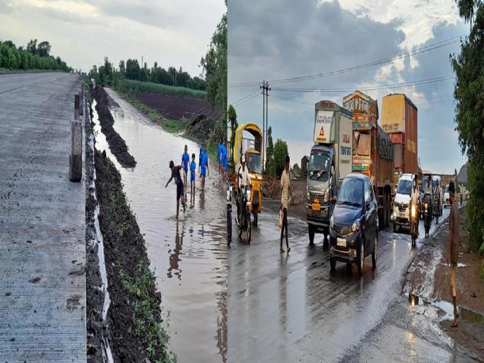 Since the six-lane construction of the Pune-Bangalore National Highway began, the 31-kilometer journey from Kasegaon to Kanegaon in Sangli district has been a torturous journey for passengers | पुणे-बेंगलोर राष्ट्रीय महामार्ग: यातना प्रवाशांच्या पदरी टाकत सहापदरीचे काम