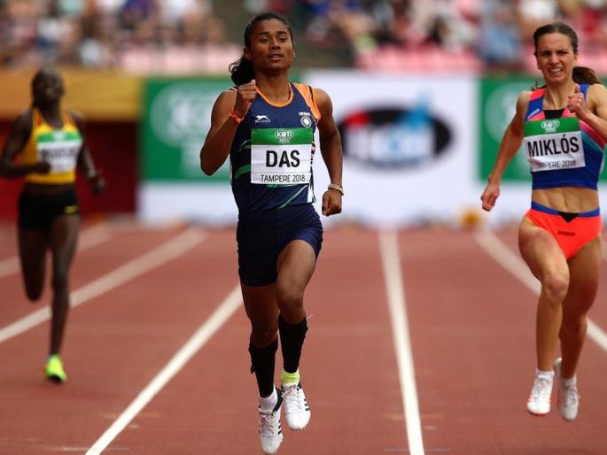 Hima Das have to work hard for world championship and olympic 2020, but her gold medal rush draws big applause  | 'हारना नहीं है हिमा'... जग जिंकण्यासाठी 'सुवर्णकन्ये'ला वाढवावा लागेल वेग, गाठावी लागेल 'ती' वेळ! Hima Das have to work hard for world championship and olympic 2020, but her gold medal rush draws big applause  | 'हारना नहीं है हिमा'... जग जिंकण्यासाठी 'सुवर्णकन्ये'ला वाढवावा लागेल वेग, गाठावी लागेल 'ती' वेळ!