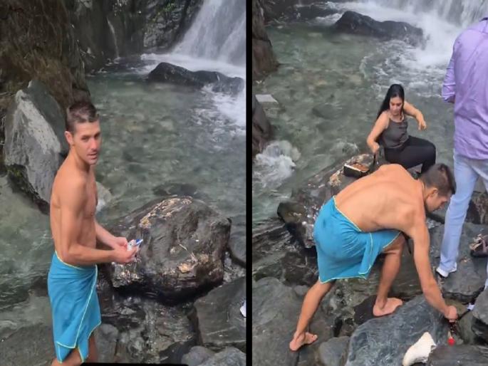 Video: Indians littered at tourist spot in Himachal Pradesh; foreign national cleaned up | Video: हिमाचल प्रदेशातील पर्यटनस्थळी भारतीयांनी केला कचरा; परदेशी नागरिकाने केली सफाई Video: Indians littered at tourist spot in Himachal Pradesh; foreign national cleaned up | Video: हिमाचल प्रदेशातील पर्यटनस्थळी भारतीयांनी केला कचरा; परदेशी नागरिकाने केली सफाई