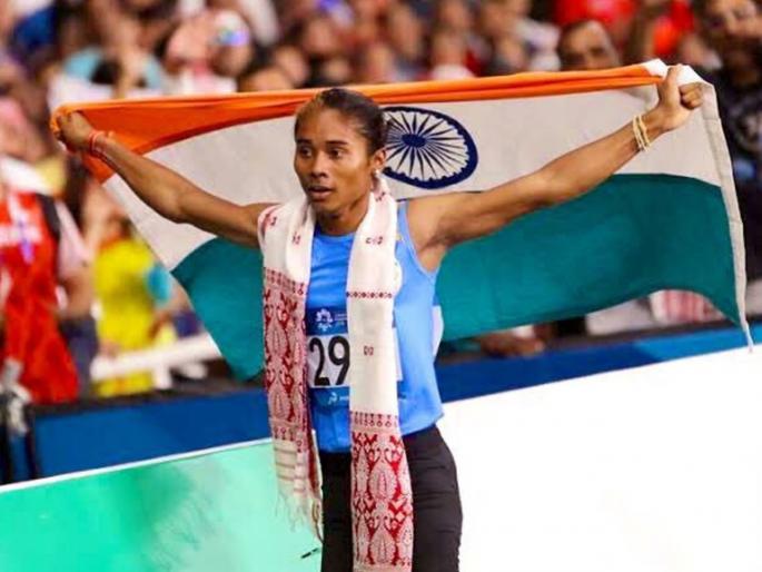 Poznan Athletics Grand Prix: Hima Das wins second international gold in 200m race | दुखापतीवर मात करत हिमा दासची 'सुवर्ण'धाव; दोन सुवर्णपदकांना गवसणी Poznan Athletics Grand Prix: Hima Das wins second international gold in 200m race | दुखापतीवर मात करत हिमा दासची 'सुवर्ण'धाव; दोन सुवर्णपदकांना गवसणी