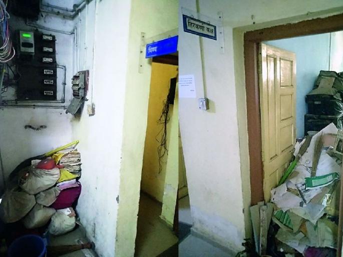 waste in Hirkani room of Wardha Irrigation Department | वर्धा पाटबंधारे विभागातील हिरकणी कक्षात कचऱ्याचा खच! waste in Hirkani room of Wardha Irrigation Department | वर्धा पाटबंधारे विभागातील हिरकणी कक्षात कचऱ्याचा खच!
