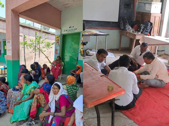 Polling staff closed the station and sat down to eat, Lunch Break in Yavatmal Hivari viral; Got up after 25 minutes, Voters sat down lok sabha Election | मतदान कर्मचारी केंद्र बंद करून पंगतीत जेवायला बसले; २५ मिनिटांनी उठले, तोवर मतदार... Polling staff closed the station and sat down to eat, Lunch Break in Yavatmal Hivari viral; Got up after 25 minutes, Voters sat down lok sabha Election | मतदान कर्मचारी केंद्र बंद करून पंगतीत जेवायला बसले; २५ मिनिटांनी उठले, तोवर मतदार...