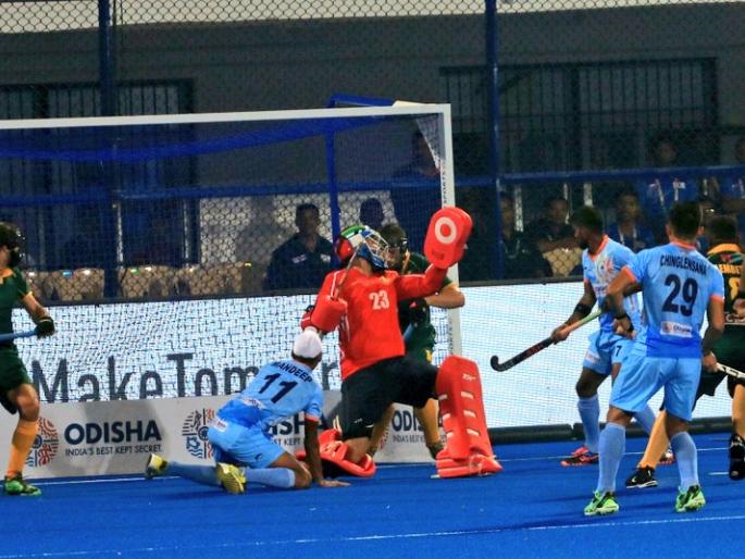 Hockey World Cup 2018: India's second goal against South Africa | Hockey World Cup 2018 : दक्षिण आफ्रिकेविरुद्ध भारताचा दुसरा गोल Hockey World Cup 2018: India's second goal against South Africa | Hockey World Cup 2018 : दक्षिण आफ्रिकेविरुद्ध भारताचा दुसरा गोल