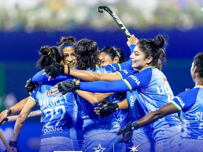 India Shift Focus To Title Charge, Face Italy In Semi-Final After Sealing World Cup Berth At FIH Hockey World Cup Qualifiers | पोरी हुश्शार! हॉकीच्या मैदानावर फडकवला तिरंगा; भारताच्या रणरागिणींचं आता 'मिशन फायनल' India Shift Focus To Title Charge, Face Italy In Semi-Final After Sealing World Cup Berth At FIH Hockey World Cup Qualifiers | पोरी हुश्शार! हॉकीच्या मैदानावर फडकवला तिरंगा; भारताच्या रणरागिणींचं आता 'मिशन फायनल'