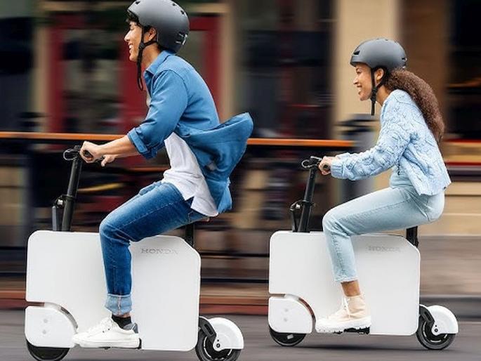 Honda Motocompacto sollid option for Mumbaikars...! Take a suitcase and walk 19 km, compact bike to commute to office | मुंबईकरांसाठी खतरनाक पर्याय...! सुटकेस घ्या आणि १९ किमी फिरा, ऑफिसला ये-जा करण्यासाठी कॉम्पॅक्ट बाईक