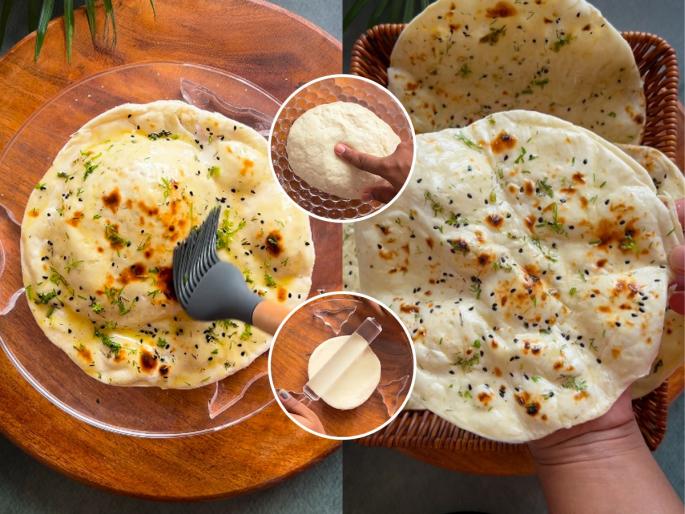 How To Make Tanduri Naan At Home how to make restaurant style naan at home homemade naan recipe like restaurant soft fluffy naan at home without tandoor | रेस्टॉरंटस्टाईल पांढराशुभ्र - मऊसूत नान करा घरीच! पिठात मिसळा २ सिक्रेट पदार्थ - जेवणाचा बेत होईल झक्कास...