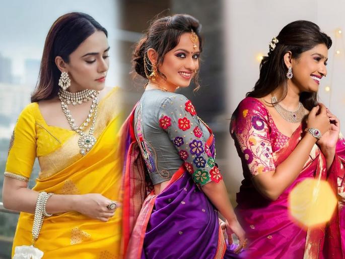 5 colours of blouse that goes with almost all colour of saree, every woman must have these 5 colours of blouse  | फक्त ५ ब्लाऊज शिवा आणि त्यावर नेसा ५० प्रकारच्या वेगवेगळ्या साड्या, बघा भन्नाट ट्रिक
