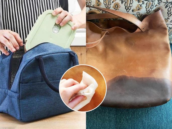 how to remove oil stains from tiffin bag? home hacks to clean tiffin bag in just 10 minutes, how to remove odour from tiffin bag | तेलाचे डाग पडून टिफिन बॅग काळपट, गचाळ झाली? २ सोपे उपाय- १० मिनिटांत बॅग स्वच्छ