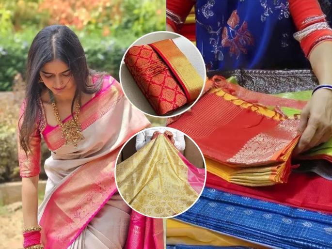 how to take care of silk saree, how to maintain the shine of silk saree, home hacks to keep silk saree always fresh and shiny | ९० टक्के महिला 'ही' चूक करतात म्हणून सिल्कच्या साड्या घडीवर चिरतात! तुमचंही तेच होतंय का?