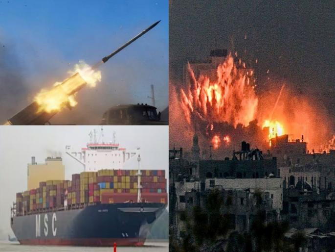 Will another war break out in the world Lebanon fired 40 rockets at Israel iran took israeli ship hostage | आणखी एक युद्ध भडकणार? लेबनाननं इस्रायलवर 40 रॉकेट डागले; इराणनं जहाजावर केला कब्जा, 17 भारतीय अडकले! Will another war break out in the world Lebanon fired 40 rockets at Israel iran took israeli ship hostage | आणखी एक युद्ध भडकणार? लेबनाननं इस्रायलवर 40 रॉकेट डागले; इराणनं जहाजावर केला कब्जा, 17 भारतीय अडकले!