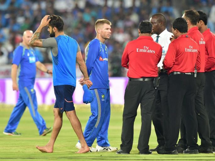  Rains match in final match, India-Australia Twenty20 match | अंतिम सामन्यात पावसाचीच खेळी, भारत-आॅस्ट्रेलिया टी२० मालिका बरोबरीत