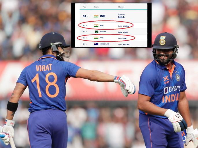 ICC reinstates Rohit Sharma And Virat Kohli in ODI rankings admits technical glitch | ODI Rankings मध्ये गडबड घोटाळा! ICC चा रिव्ह्यू अन् टॉप ५ मध्ये पुन्हा झळकलं रोहित-विराटचं नाव