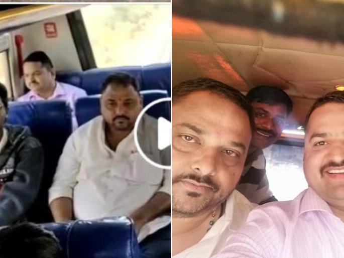 This happened in Belgaum, Ghanimi Kawa, Minister rajendra yedravkar travell by Bus and auto rikshwa | बेळगावात 'असा' झाला गनिमी कावा, राज्यमंत्र्यांचा बस अन् टमटमनं प्रवास This happened in Belgaum, Ghanimi Kawa, Minister rajendra yedravkar travell by Bus and auto rikshwa | बेळगावात 'असा' झाला गनिमी कावा, राज्यमंत्र्यांचा बस अन् टमटमनं प्रवास