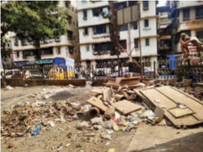 The Nehru Maidan in Dombivali was damaged due to debris and debris | डोंबिवलीतील नेहरू मैदानाला डेब्रिज व कचऱ्यामुळे आली अवकळा