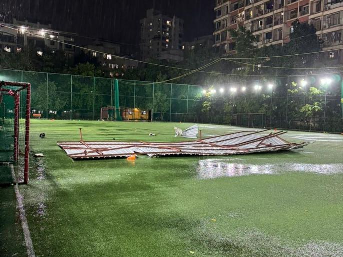 Exciting! 4 to 5 children injured by letter falling on building; Football was played on the turf | खळबळजनक! इमारतीवरील पत्रा पडून 4 ते 5 मुले जखमी; फुटबॉल टर्फवर खेळत होती Exciting! 4 to 5 children injured by letter falling on building; Football was played on the turf | खळबळजनक! इमारतीवरील पत्रा पडून 4 ते 5 मुले जखमी; फुटबॉल टर्फवर खेळत होती
