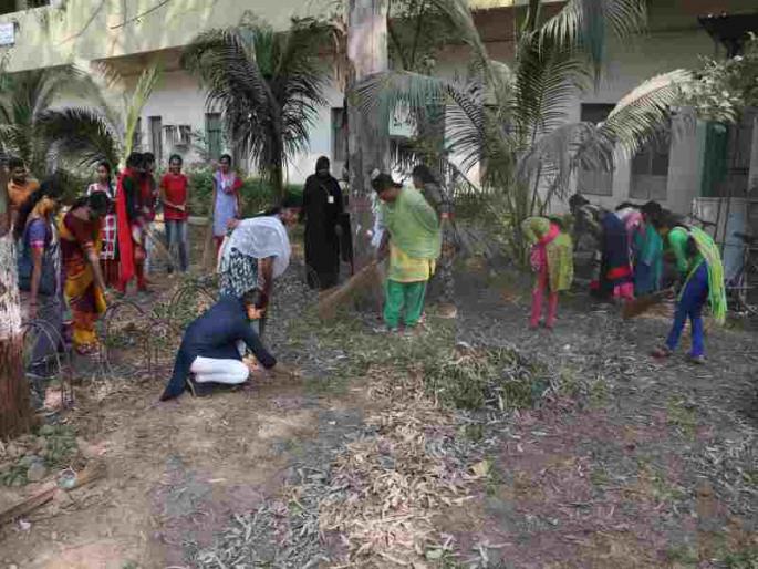  Cleanliness campaign by Rasayo students | रासेयो विद्यार्थ्यांतर्फे स्वच्छता अभियान