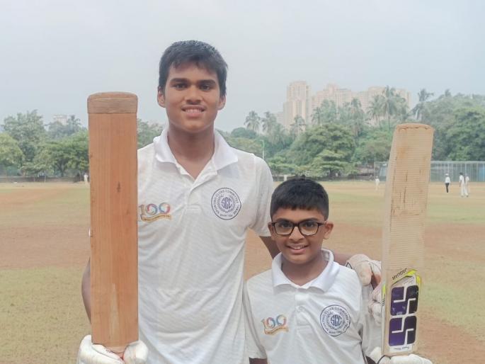 Sporting Club Committee Sporting CC Centenary Partnership during Parth, Yuga Centenary Cup | स्पोर्टिंग क्लब कमिटी स्पोर्टिंग सीसी शताब्दी चषकादरम्यान पार्थ, युगची शतकी भागीदारी Sporting Club Committee Sporting CC Centenary Partnership during Parth, Yuga Centenary Cup | स्पोर्टिंग क्लब कमिटी स्पोर्टिंग सीसी शताब्दी चषकादरम्यान पार्थ, युगची शतकी भागीदारी